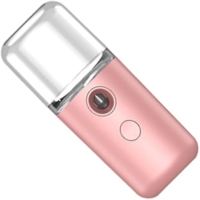 Yctze NANO FACIAL MIST SPRAYER HYDRATING MINI POCKET SIZE USB CHARGING WATER FACE HUMIDIFIER FOR MOISTURIZING GIFT AB (PINK) - Image 2